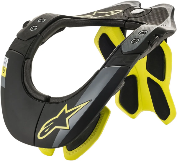 Alpinestar BNS Tech-2 nyakvédő, fekete-fluo sárga, L/XL méret, 1, nordicamoto.ro