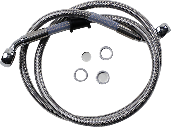 Stainless Steel Brake Line Kit Silver, Clear-coated, 1, nordicamoto.ro