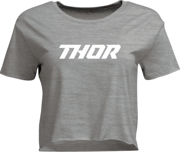 Tricou Dama THOR Corp Crop Gri XL, 1, nordicamoto.ro