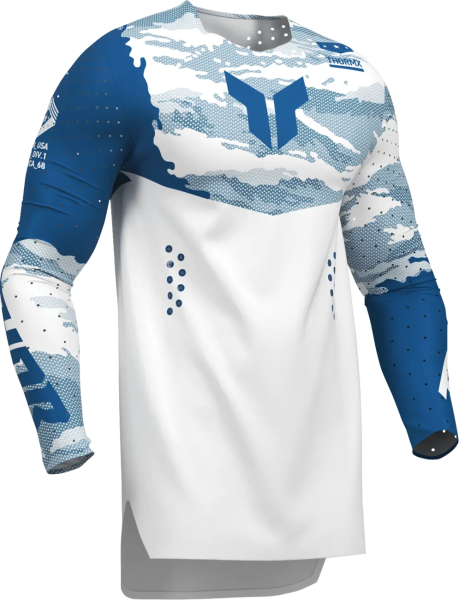 Thor Sportmode Recon LE póló, kék/fehér, M, 6, nordicamoto.ro
