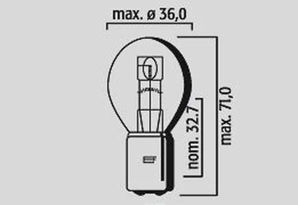Replacement Bulb 12v 25-25w Clear, 2, nordicamoto.ro