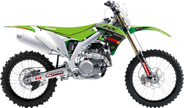 Graphic Kit With Seat Cover Replica Team Kawasaki H&f 2022 Green, Red, Black, 3, nordicamoto.ro