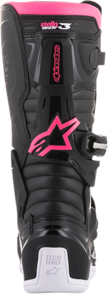 Alpinestar Stella Tech 3 női csizma, fekete-fehér-rózsaszín, 38,5-es méret, 10, nordicamoto.ro