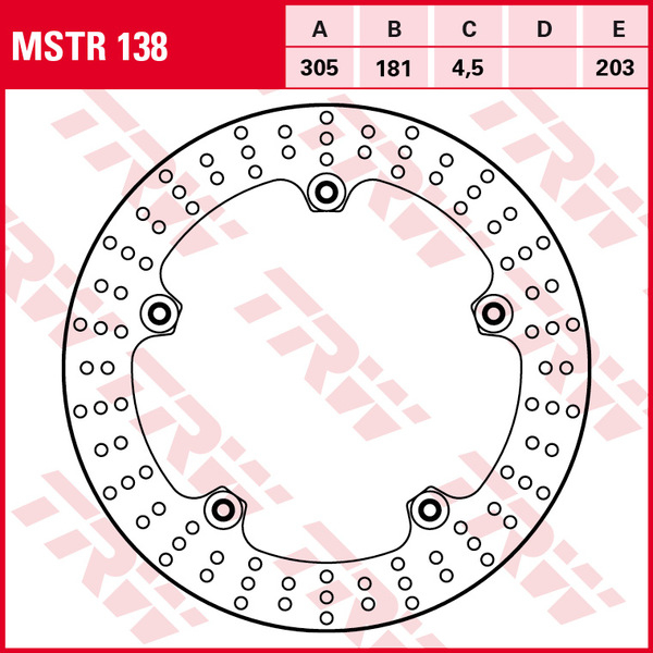 Brake Rotor With Rivets Silver, 1, nordicamoto.ro