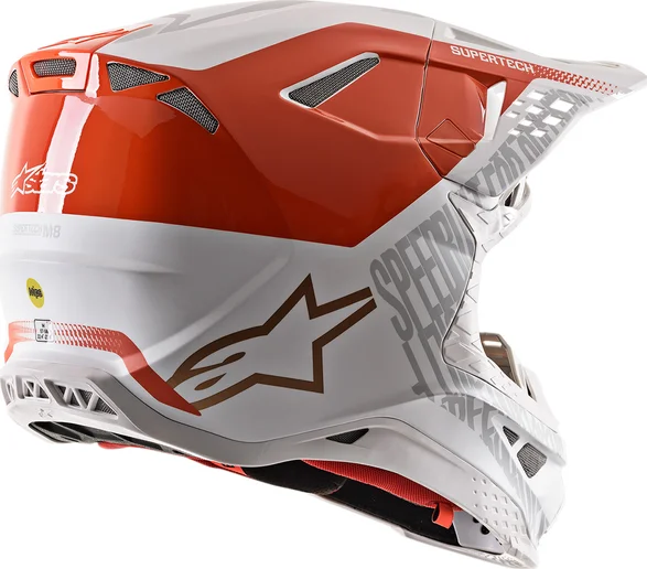 Supertech M8 Triple Mx Helmet Orange, White  2XL, 3, nordicamoto.ro