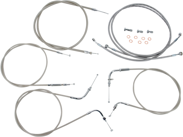 Stainless Handlebar Cable/line Kit Silver, 1, nordicamoto.ro