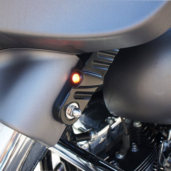 Streamliner Front Led Turn Signals Black, 1, nordicamoto.ro