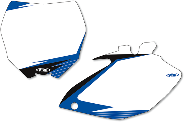Pre-cut Graphic Number Plate Kit White, 3, nordicamoto.ro