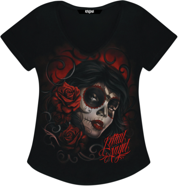 Women's Red Catrina T-shirt Black M, 1, nordicamoto.ro
