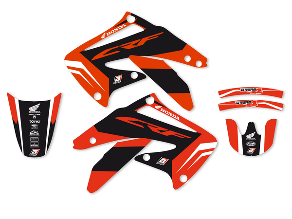 Dream 4 Graphics Kit Black, Orange, Red, White, 2, nordicamoto.ro