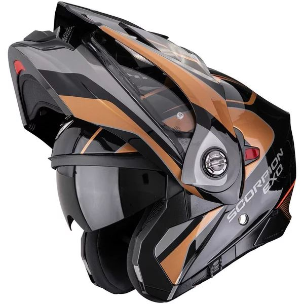 SCORPION ADX-2 KAMPS L Fekete/Réz színű, felhajtható túra-/kalandmotoros sisak, 2, nordicamoto.ro