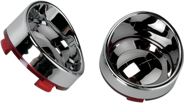 Visor-style Bezel And Lens For Deuce-style Turn Signals Chrome, 1, nordicamoto.ro
