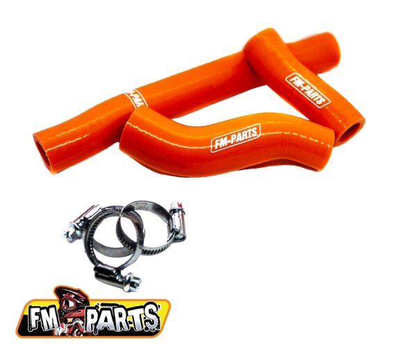 KTM/Husqvarna 2017–2019 narancssárga szilikon hűtőcső-készlet az Fm-Parts-tól, 8, nordicamoto.ro