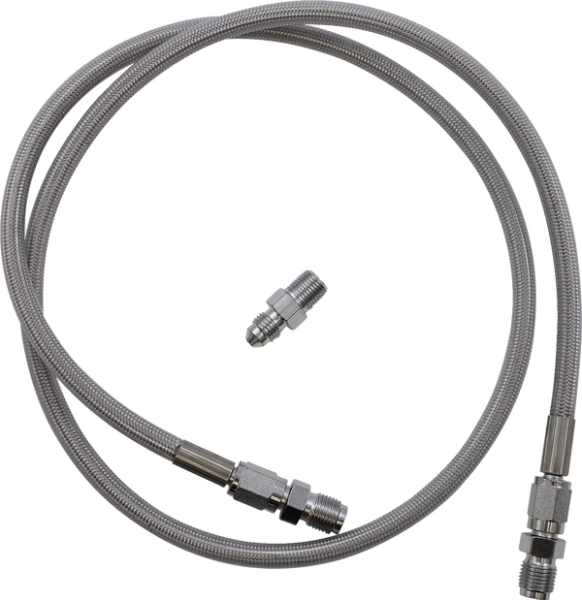 Extended Length Brake Line Silver Oversize [+152 mm (6'')], 1, nordicamoto.ro