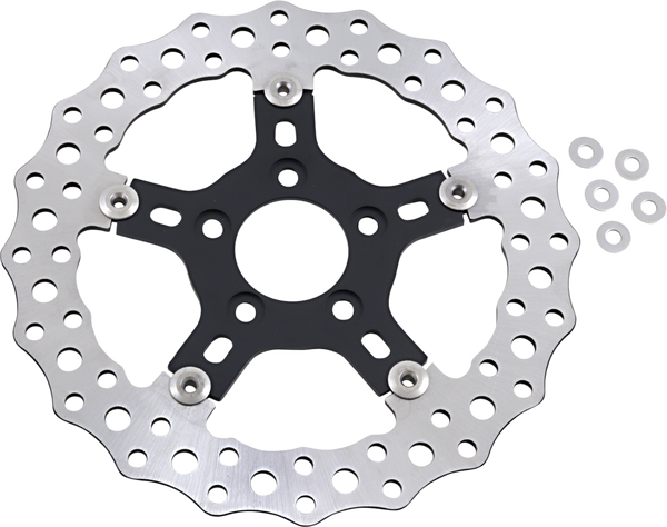 Jagged Floating Rotor Black, Silver, 4, nordicamoto.ro
