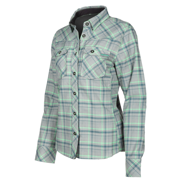 Camasa Dama Klim Upland Flannel Black - Asphalt, 11, nordicamoto.ro
