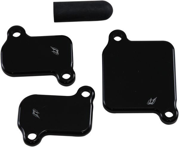 Engine Block Off Plates Black, 1, nordicamoto.ro