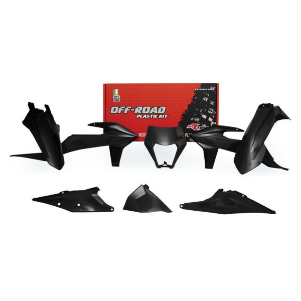 RACETECH KTM '20–'23 EXC/EXC-F fekete műanyag készlet (5 darab), 1, nordicamoto.ro