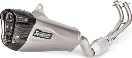 Racing Line Full Exhaust System Scooter Silver, Black, 1, nordicamoto.ro