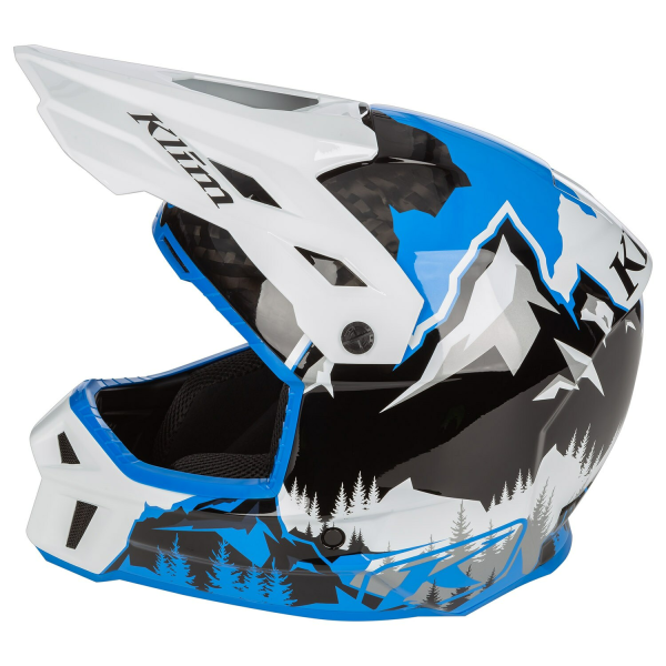 Klim F3 Carbon ECE Unruly fekete–fehér motoros sisak, 91, nordicamoto.ro