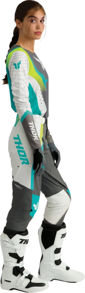 Thor Sportmode Velocity női nadrág, fehér/szürke, 9/10-es méret, 3, nordicamoto.ro