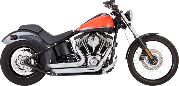 Shortshots Staggered Exhaust System Chrome, 3, nordicamoto.ro
