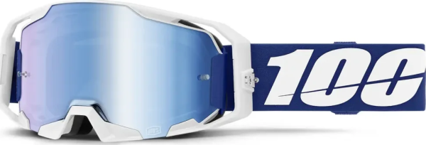 100% Armatic White – Blue Mirror szemüveg, EGY MÉRET, 1, nordicamoto.ro