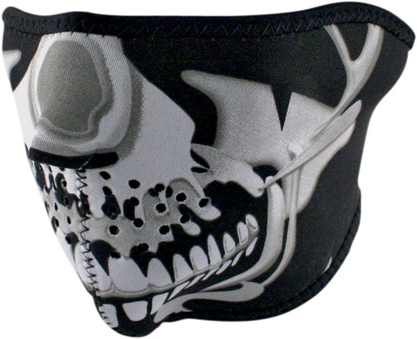 Half Mask Chrome Skull Black, 1, nordicamoto.ro