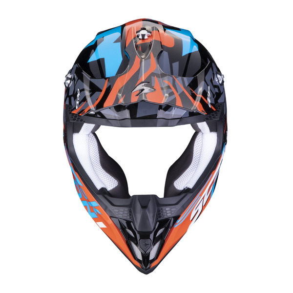 Casca cross-enduro SCORPION EXO VX-16 EVO AIR ROK Negru/Portocaliu XL, 2, nordicamoto.ro
