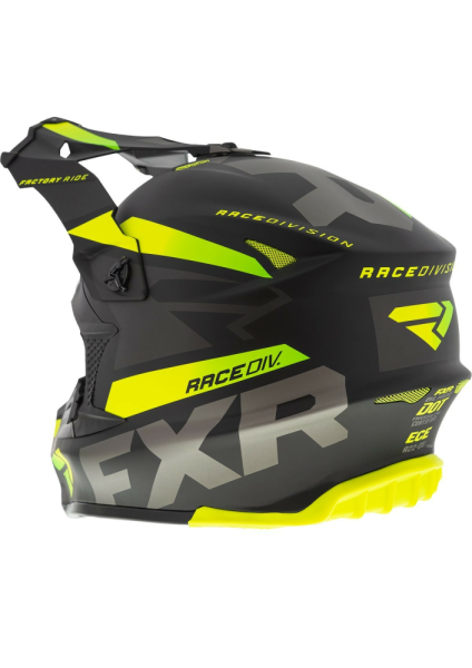 FXR Blade Force motoros sisak, fekete/szénszürke/magas láthatóságú, M-es méret, 2, nordicamoto.ro