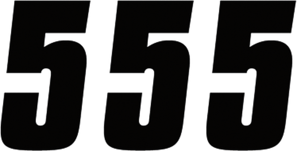 Number Stickers Black, 2, nordicamoto.ro