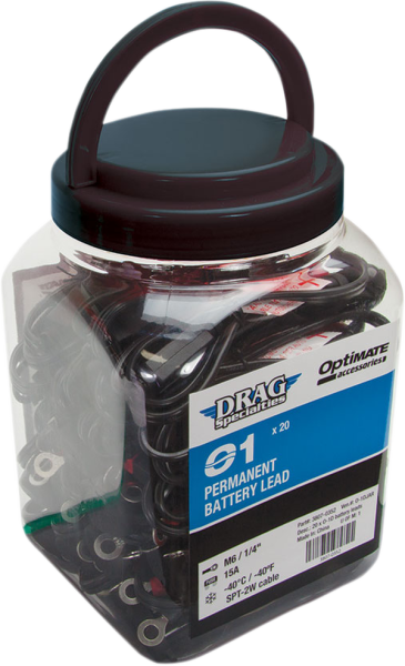 Permanent Battery Lead O-01 Black, 1, nordicamoto.ro