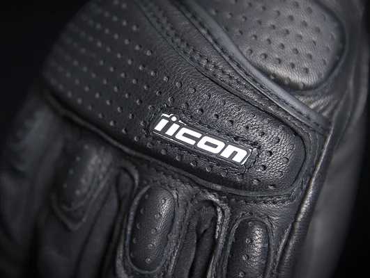 Manusi Piele Icon Superduty™ Black/White 4X, 9, nordicamoto.ro