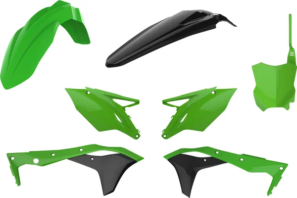 Body Kit For Kawasaki Green, White, 2, nordicamoto.ro