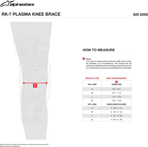 Alpinestars Rk-7 Plasma fekete/piros térdvédők, M méret, 2, nordicamoto.ro