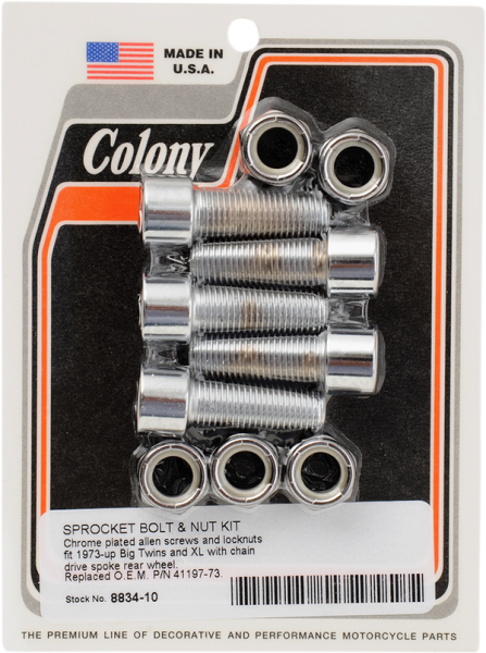 Rotor, Sprocket And Belt Mounting Hardware Kit Silver, 1, nordicamoto.ro