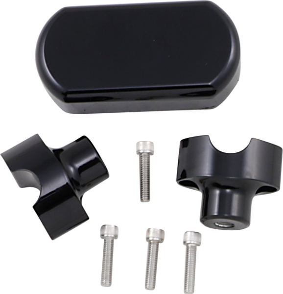 Solid Handlebar Riser & Top Clamp Kit Black, 1, nordicamoto.ro