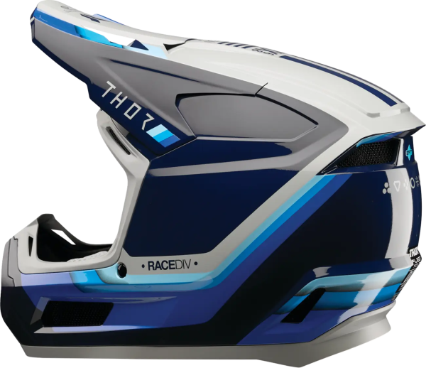 Thor Fleet Defy gyermek sisak – szürke/kék/fekete, S-es méret, 4, nordicamoto.ro