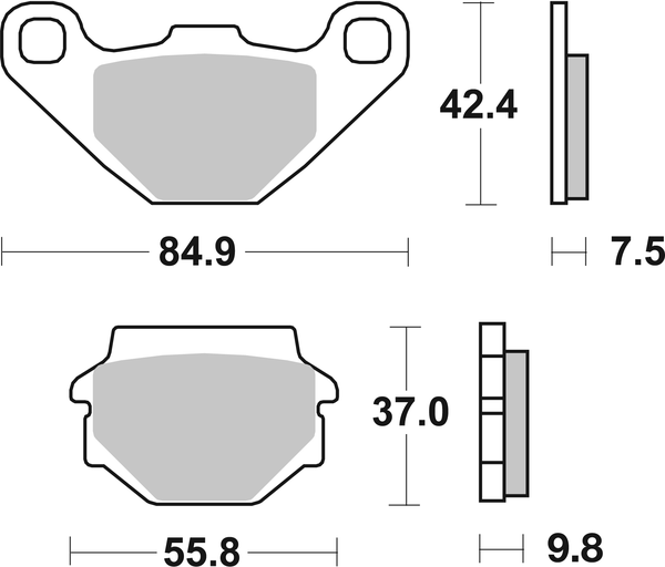 Hf Street Ceramic Organic Brake Pads, 2, nordicamoto.ro