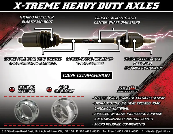 Heavy Duty X-treme tengely, fekete, 5, nordicamoto.ro
