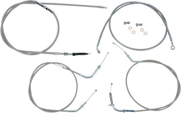Stainless Handlebar Cable/line Kit Silver, 1, nordicamoto.ro