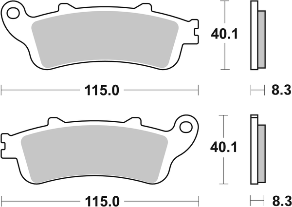 Hf Street Ceramic Organic Brake Pads, 1, nordicamoto.ro