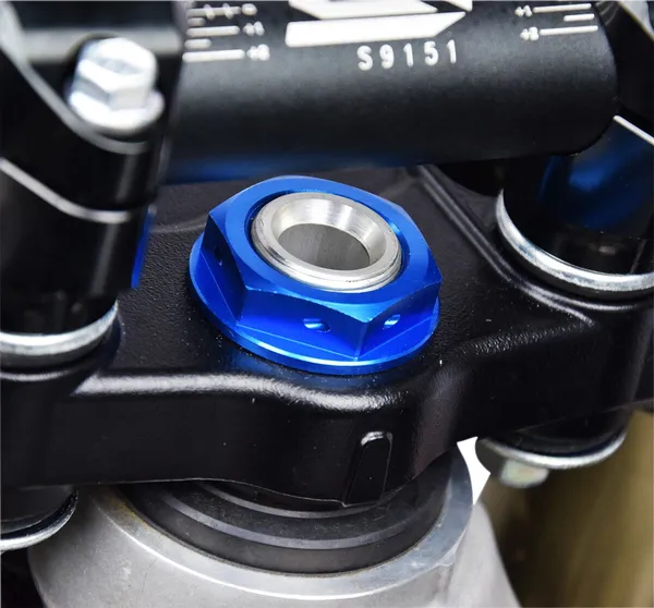 Steering Nut Blue, 1, nordicamoto.ro