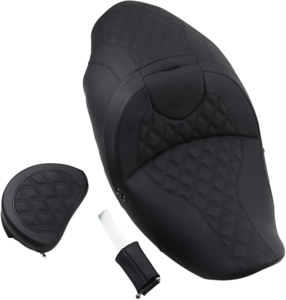Roadsofa Lattice Stitch Heated Seat Black, 3, nordicamoto.ro