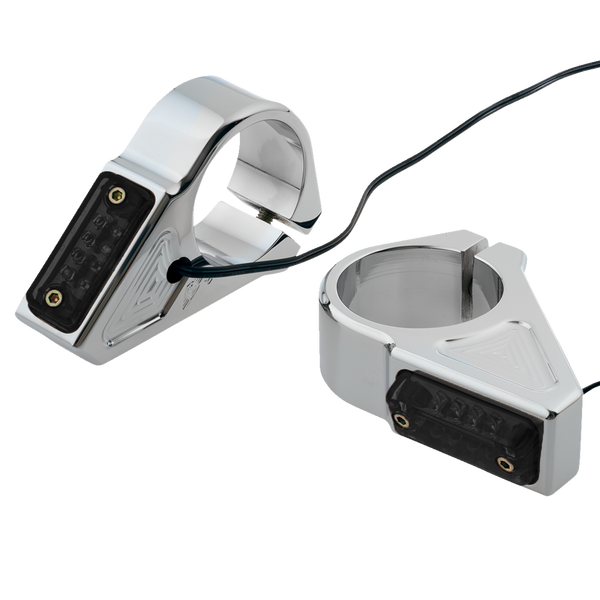 Fork Mount Turn Signals Chrome, 1, nordicamoto.ro