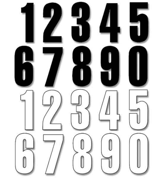 Two Series Numbers White, 3, nordicamoto.ro
