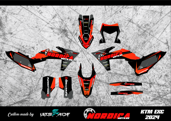 Kit stickere KTM EXC 2024 Nordicamoto, 1, nordicamoto.ro
