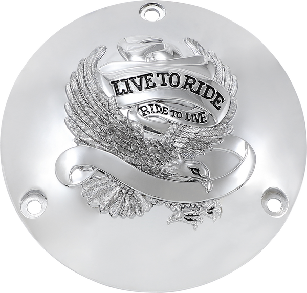 Live To Ride Derby Cover Chrome, 3, nordicamoto.ro