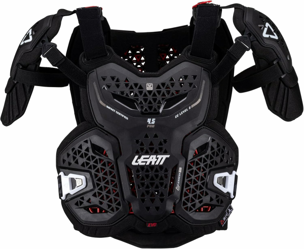 Leatt 4.5 PRO EVO fekete mellkasvédő, S–M méret, 1, nordicamoto.ro