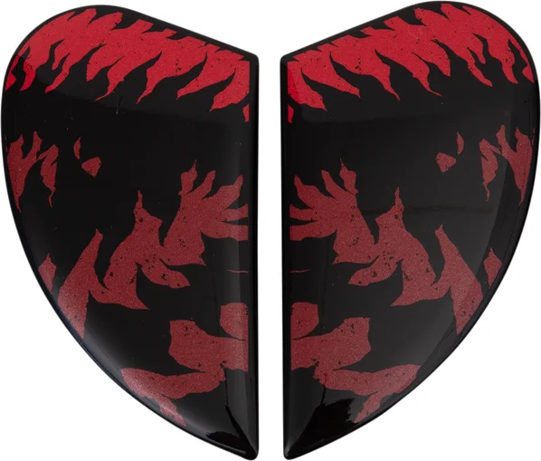 Icon Airform™ sisak oldalsó lemezei, fekete/piros, EGY MÉRET, 1, nordicamoto.ro